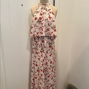 Lovers + Friends Floral Halter Neck Maxi Dress